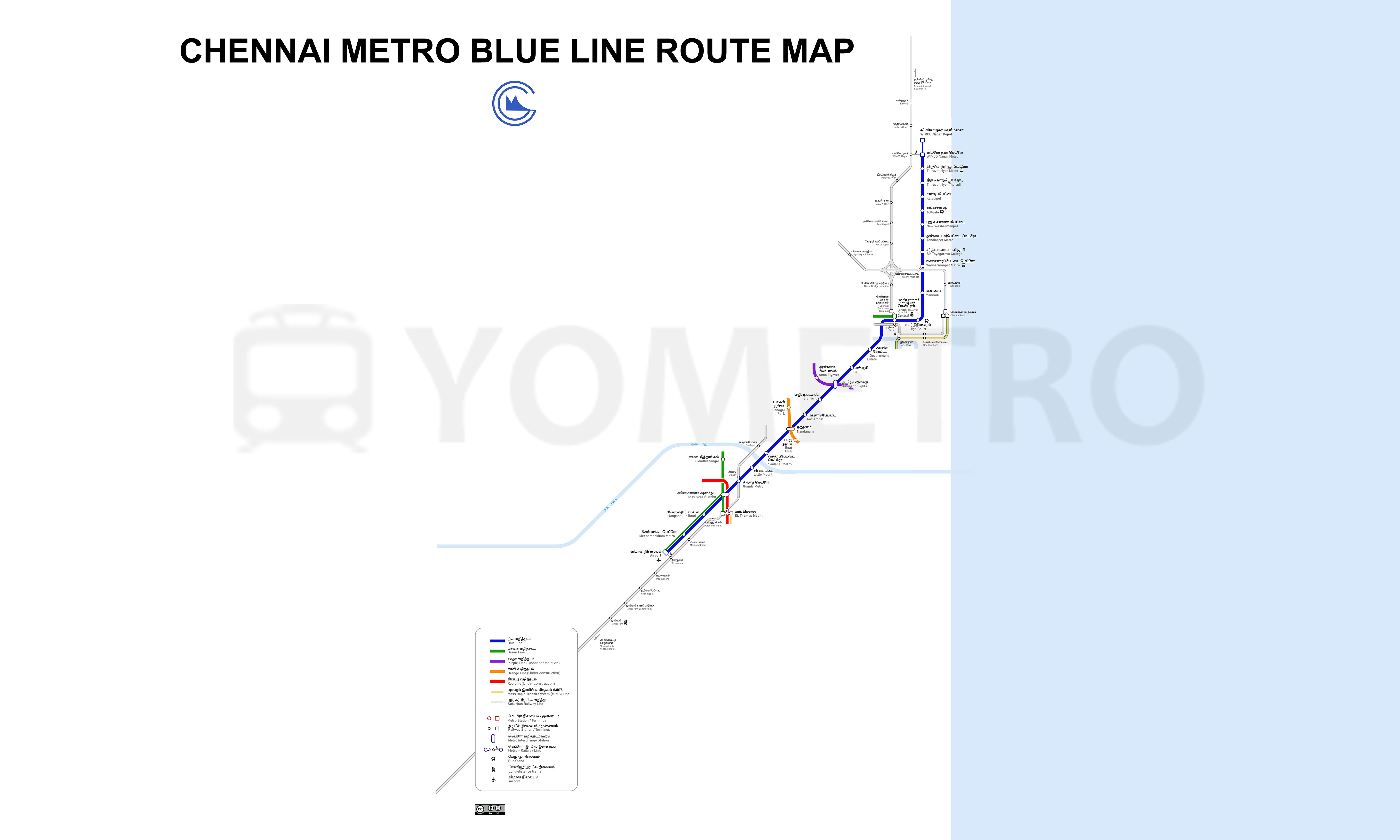 Chennai Metro Map 2025 Stations Metro Lines Maps YoMetro