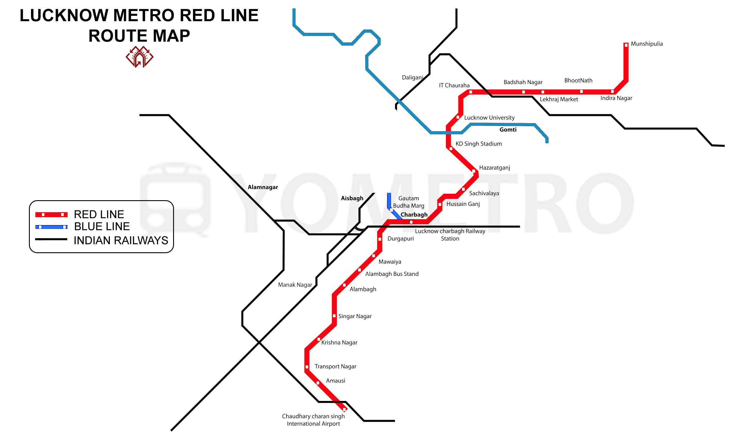 Lucknow Metro Map 2025 Stations Metro Lines Maps YoMetro