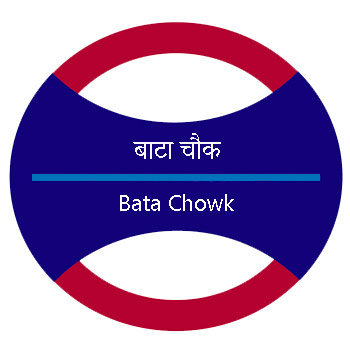 Bata Chowk Metro Station Route Map - Delhi Metro - YoMetro